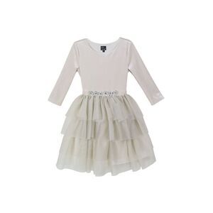 Pink Violet Big Girls Velvet Bodice Shimmer Mesh Skirt Dress